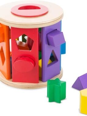 Melissa & Doug Match and Roll Colorful Shape Sorter Toy